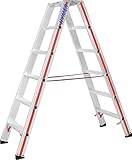 Hymer Stufenstehleiter 2x6 Sprossen (beidseitig begehbar, verstärkte...