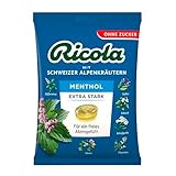 Ricola EXTRA STARK Menthol - zuckerfreies Halsbonbon mit 13 Schweizer...