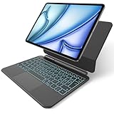 TECURS Tastatur für iPad Air 11 (M3/M2, 2025/2024)/Air 5/4 AZERTY ISO-FR,...