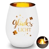 Glückslicht Teelicht, Windlicht mit Gravur, Geschenke für Frauen...