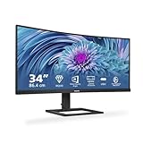 Philips 346E2CUAE - 34 Zoll WQHD Curved USB-C Docking Monitor (3440x1440,...