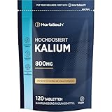 Kalium Hochdosiert aus Kaliumcitrat | 120 Vegane Tabletten | 800mg pro Tag...
