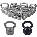 GORILLA SPORTS® Kettlebell - 2 bis 32 kg Gewichte, Einzeln/Set, Gusseisen,...