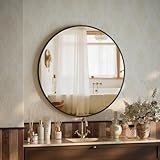 BEAUTYPEAK 46 cm Runder Spiegel, Bruchsicherer Wandspiegel mit...