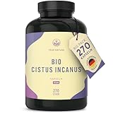 Bio Cistus Incanus - 270 Kapseln mit Polyphenolen - 1500mg hochdosierte...