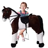 TE-Trend Pferd, 70 cm – Plüschpferd zum Reiten – Kinder Reitpferd mit...