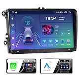 JUNHUA Doppel Din Android Autoradio Navi für VW Passat B6 Golf V VI 5 6...