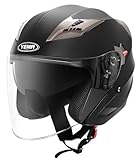 Jethelme Rollerhelm Sturzhelm Chopper Helm - YEMA YM-627 Motorradhelm ECE...