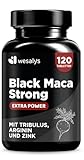 Maca Kapseln hochdosiert – 30.000mg, Black Maca 20:1 Extrakt mit Tribulus...
