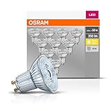 Osram Base PAR16 LED-Reflektorlampe mit GU10-Sockel, 4.3 W, Warmweiß, 10...