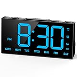 GOLOZA Wecker Digital, LED digital Uhr mit Großen Zahlen, Auto Dimmer, 4...