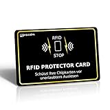 praxxim RFID Blocker Karte in schwarz/Gold – Störsender bietet RFID...