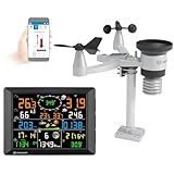 Bresser Wetterstation 1,5km Reichweite, WLAN, 7-in-1 Außensensor, Solar,...