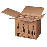 5x Flaschenversandkarton Weinkarton für 12 Weinflaschen (PTZ Zertifikat -...