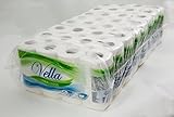 64 Rollen Vella Toilettenpapier, 3-lagig, Zellstoff weiß, 150 Blatt je...