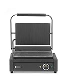HENDI Kontaktgrill, Panini, gerillte Ausführung, inkl....