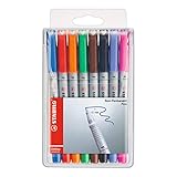 STABILO - Folienstift - OHPen universal - wasserlöslich fein - 8er Pack -...
