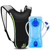 GIEMIT Trinkrucksack, Trinkrucksack mit 2 l Wasserblase für Damen und...