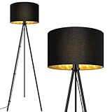 AUQUEE LED Stehlampe Whonzimmer, 15W Schwarz Stehleuchte Dimmbar, Moderne...