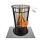 Lemodo Feuerkorb mit Grillgitter – Robuste Feuerstelle für Garten &...