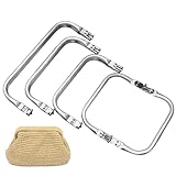 4 Stück Aluminium Taschenrahmen Verschluss 16cm 20cm 22cm 25cm...