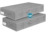 JUPELI Unterbett Aufbewahrungsbox, 2 Stück Faltbarer Unterbettkommode...