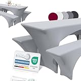 Beautissu Edles Stretchhussen Set 3tlg. Victoria - Elastische Hussen für...