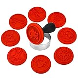 HEKOBAG 8 Stück Keksstempel Weihnachten Plätzchenstempel Ausstechstempel...