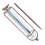 FONDOTIN Regenmesser mit Messröhre aus Glas Outdoor Ersatzrohr für Garten...