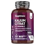 Kalium Tabletten mit Vitamin C - 1460mg pro Portion - 180 vegane Tabletten...