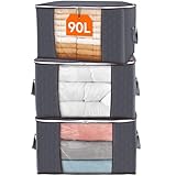 Lifewit 3 Stück 90L Große Aufbewahrungstasche Schrank Organizer Set,...