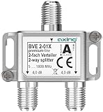 Axing BVE 2-01X 2-Fach Verteiler 4 dB 5-1800 MHz TV Data Internet...