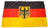 Fahne Flagge Deutschland mit Adler XXL DICKE QUALITÄT MIT 2 ÖSEN - 150 x...