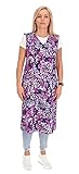 Knopfkittel Baumwolle bunt Kochschürze Hauskleid Kittel Schürze ohne Arm,...