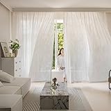 Aotiwe Curtains Semi Transparent, Bathroom Curtains Jacquard Blumen Muster...