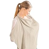 Konssy Musselin-Abdeckung zum Stillen von Babys, atmungsaktiv, 100%...