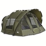 Lucx® Leopard Bivvy Angelzelt 2 bis 3 Personen Karpfenzelt 2 bis 3 Mann...