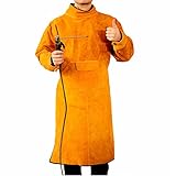 Sipobuy Schweißer Rindsleder Schürze Für Männer & Frauen, Mit Ärmeln...