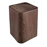 WHAMVOX Rechteckiger Mülleimer mit Schwingdeckel Imitation Holzoptik in...