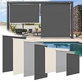 Ollewiellan Senkrechtmarkise Vertikalmarkise 140x140cm Balkonmarkise...