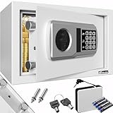 Deuba® Tresor Safe 31x20x20cm Doppelstahlbolzen Stahltür Zahlenschloss...