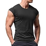 Herren Sportlich T-Shirts Tees Kurz Ärmel Bodybuilding Trainieren...