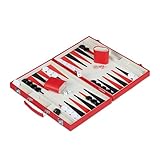 Relaxdays Backgammon Koffer, inkl. Zubehör, HxBxT: 5 x 36,5 x 24 cm,...