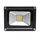 Greenmigo 20W SMD Fluter Strahler Warmweiß Schwarz Aluminium Gehäuse IP65...