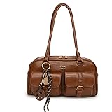 TIAASTAP Bowling Bag Damen Vintage Umhängetasche im Y2K Retro Stil Slouchy...