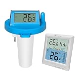 KETOTEK Poolthermometer Schwimmend Funk Thermometer Pool Digital...
