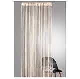 heimtexland ® Fadengardine in Champagner beige HxB 160x95 cm mit...