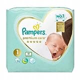 Pampers Windeln Größe 1 (2-5kg)Premium Care Windeln, 26 Stück, Bester...