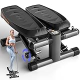 vannect 2 in 1 Mini Stepper für Zuhause mit Power Ropes, Up-Down Swing...