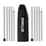 KOMCLUB Zeltstangen Teleskopstange Verstellbare Zeltstangen Edelstahl...